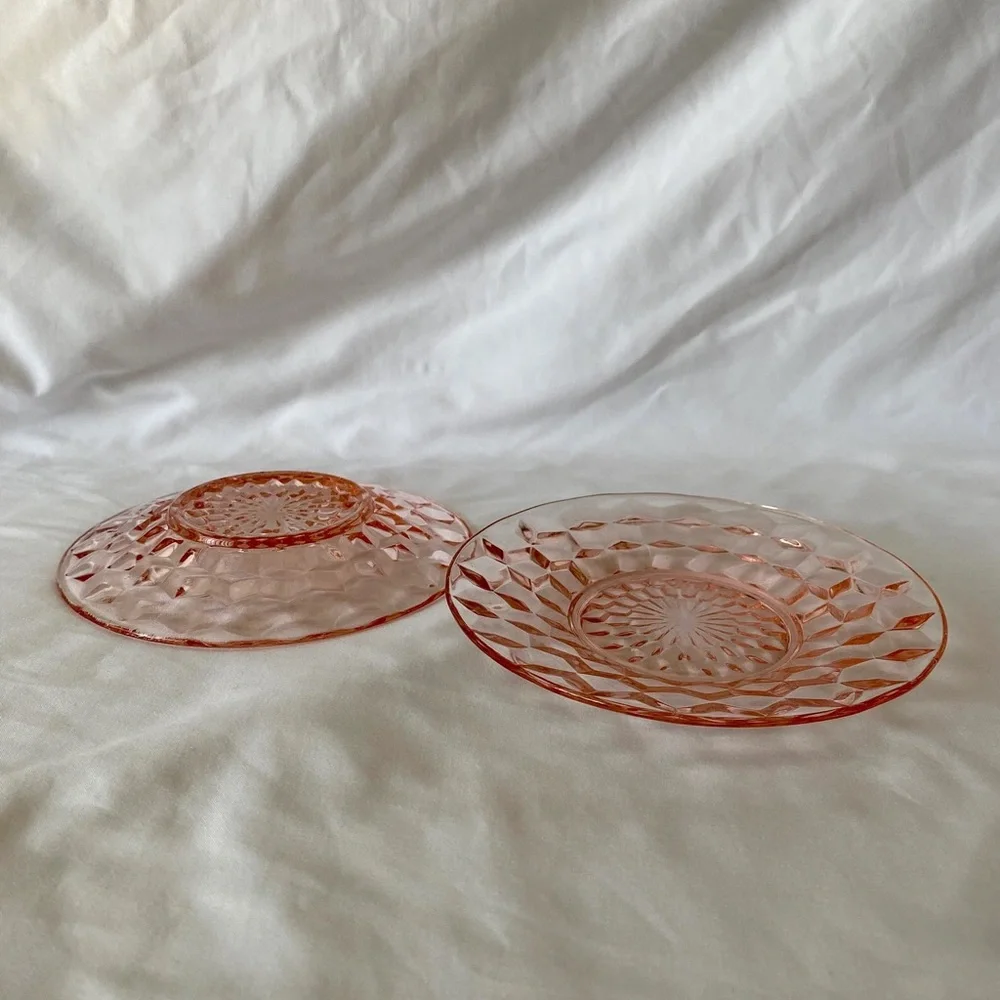 Pink Depression Glass Plates(Set of 4) - Picture 1 of 5